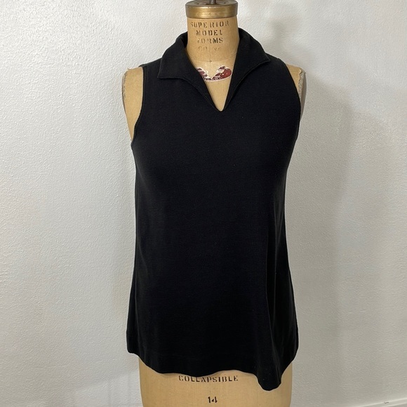 New York & Company Tops - NY& CO black sleeveless ribbed knit pullover sleeveless top